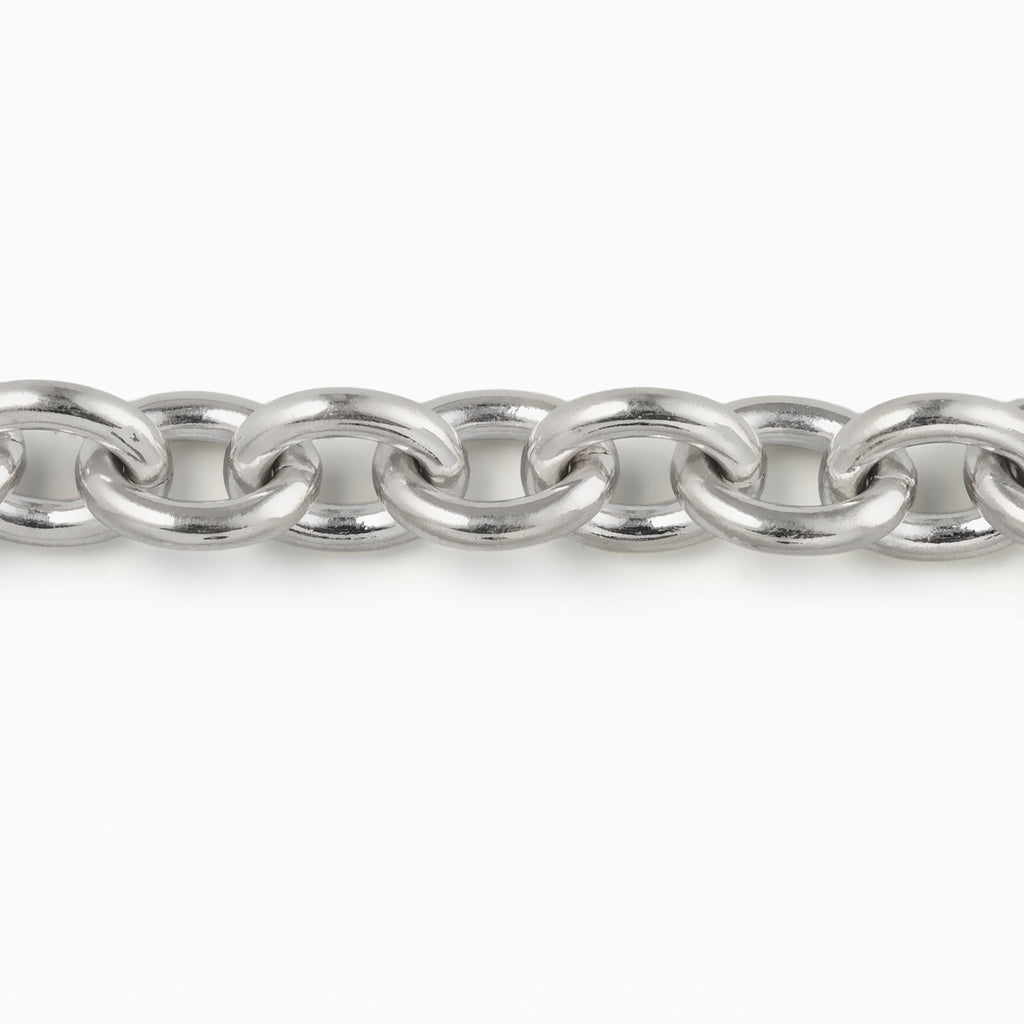 Oval Chain Bracelet Thick Two-tone