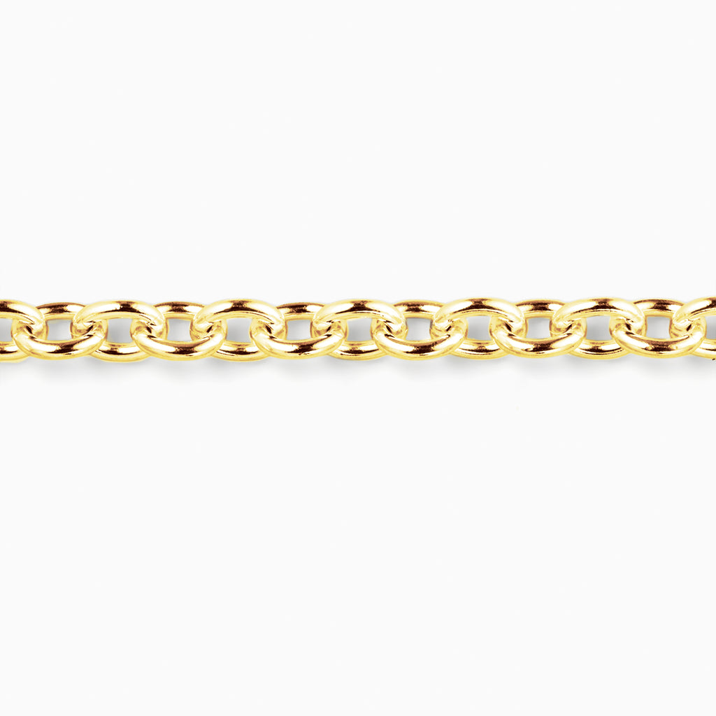Oval Chain Bracelet Slim Gold