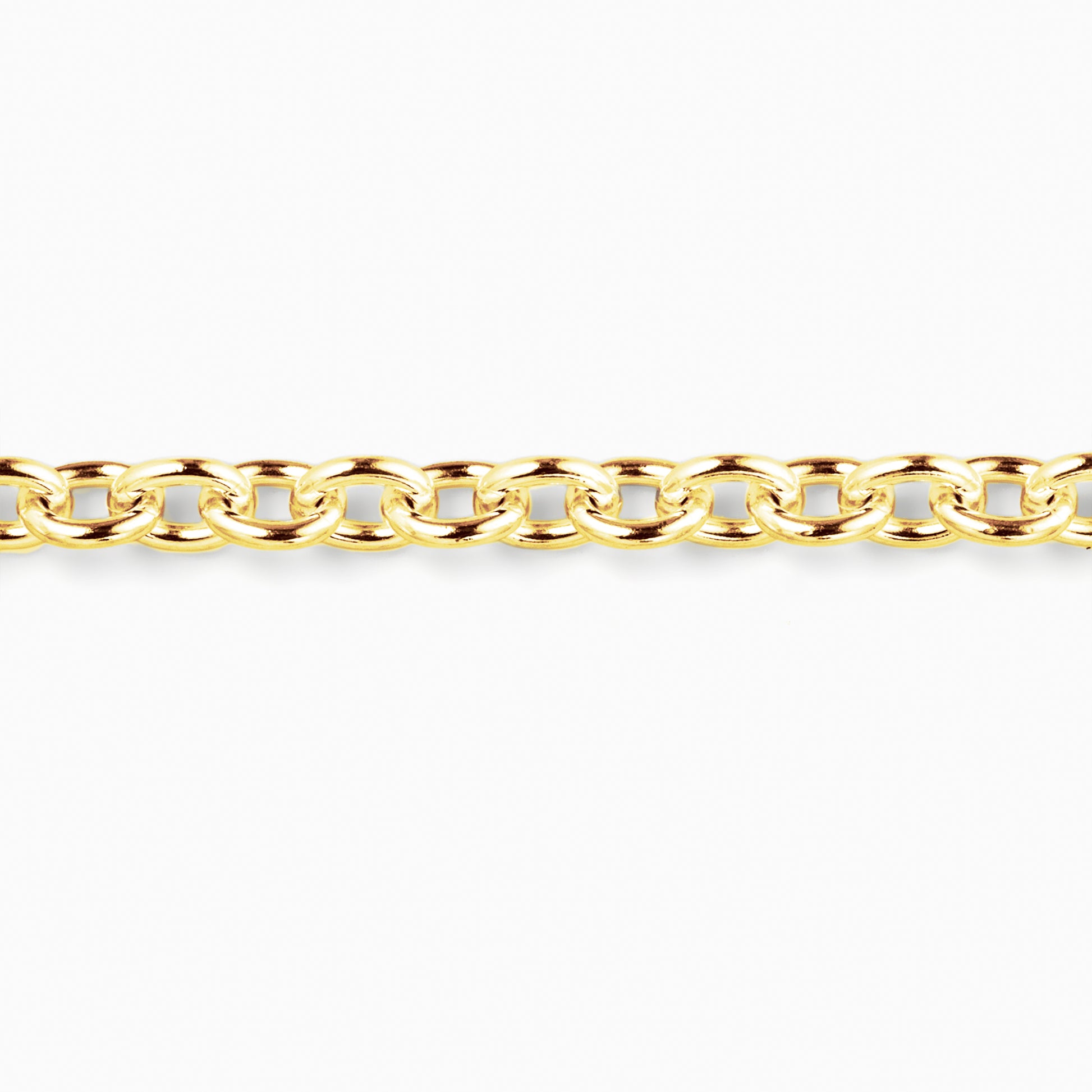 Oval Chain Bracelet Slim Gold