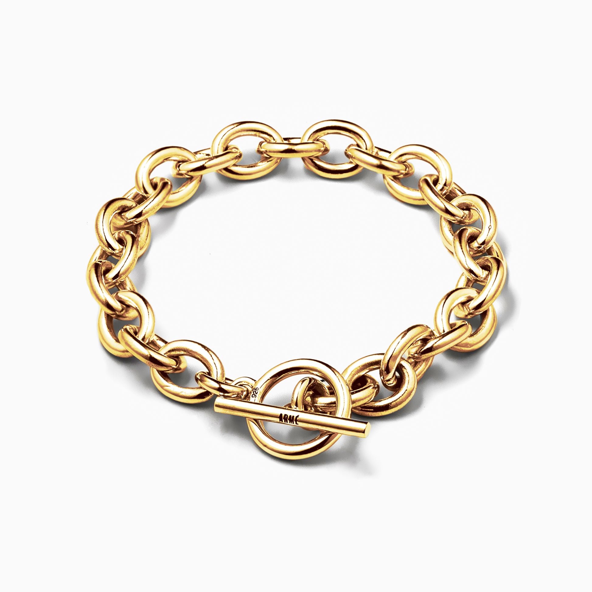 Oval Chain Bracelet Thick Gold