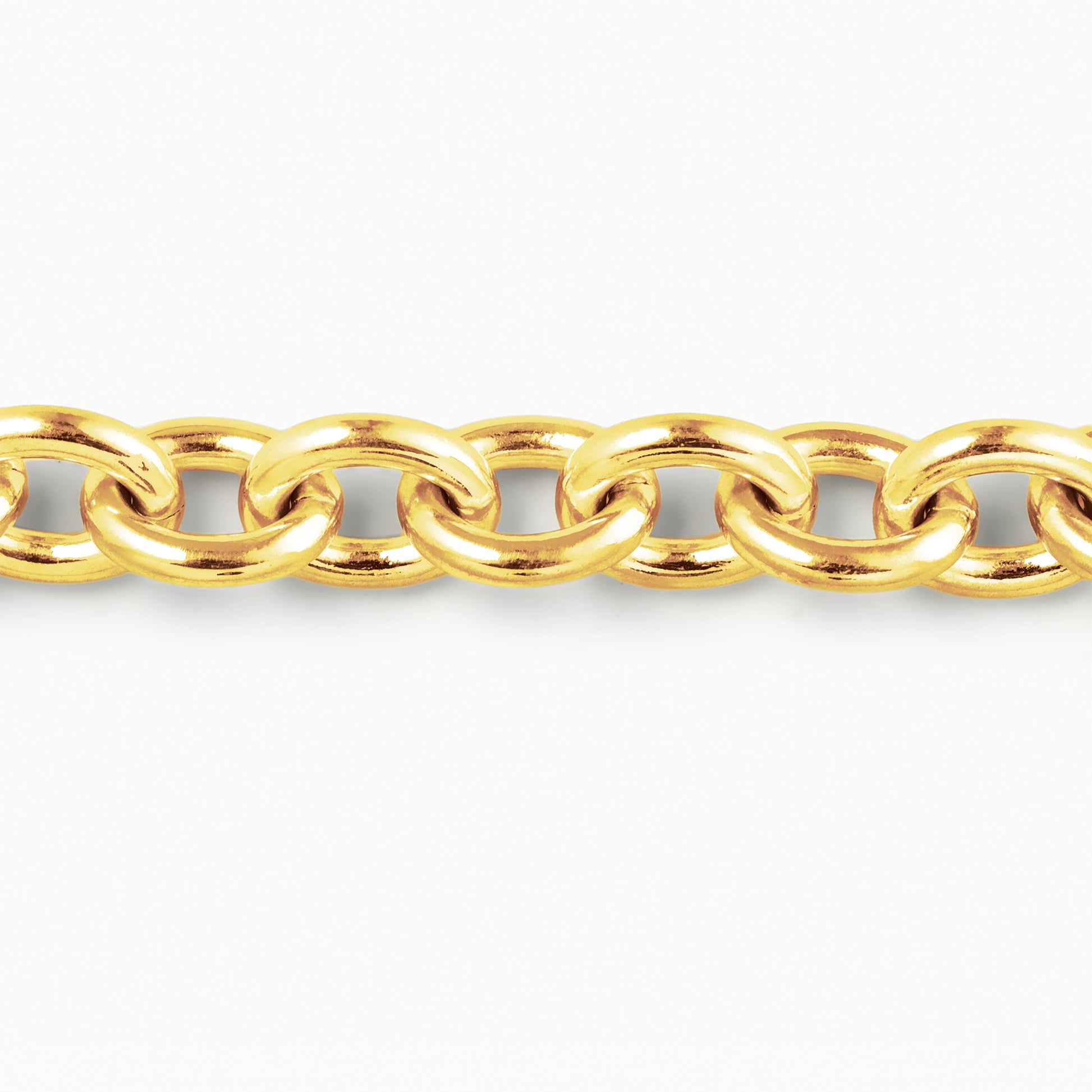 Oval Chain Bracelet Thick Gold