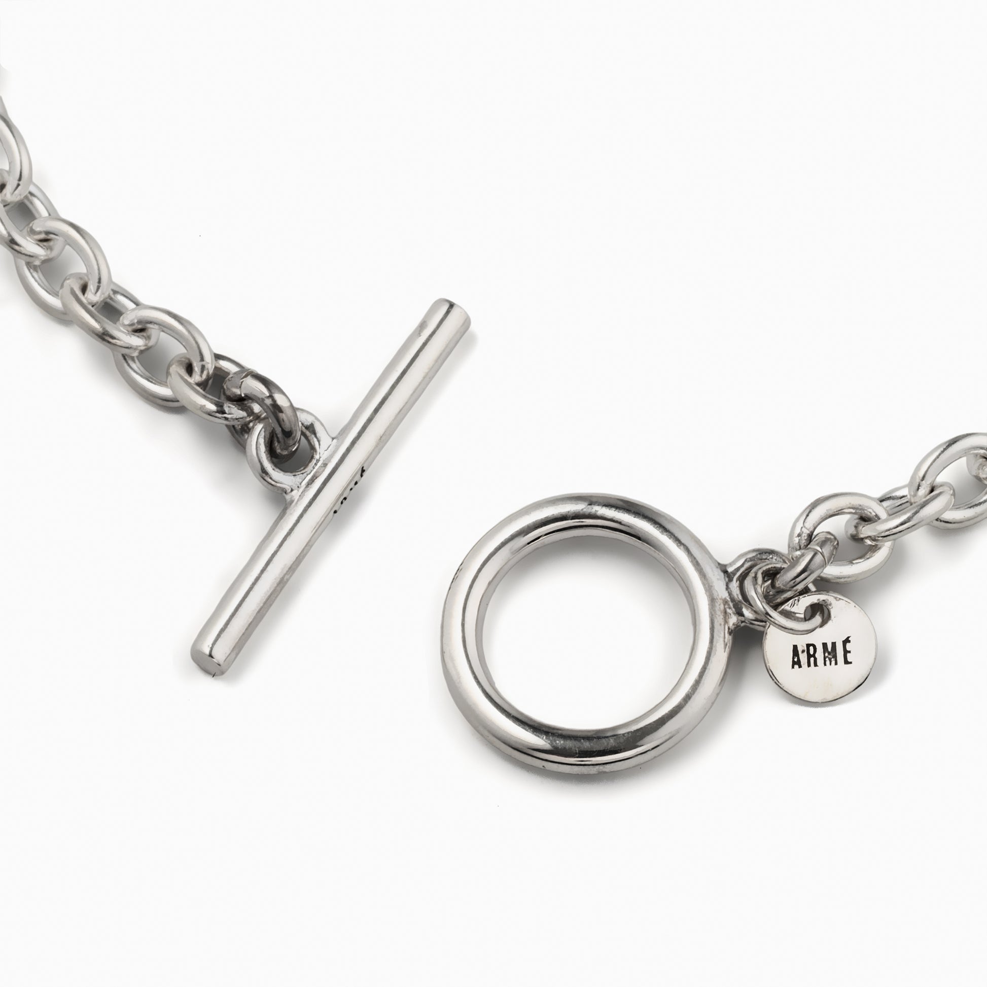 Oval Chain Bracelet Slim Silver