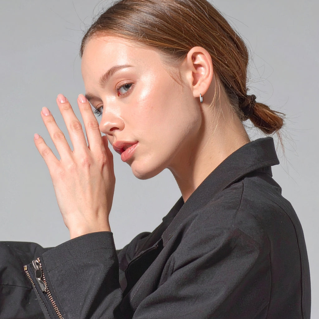 Phases Hoop Earrings Silver